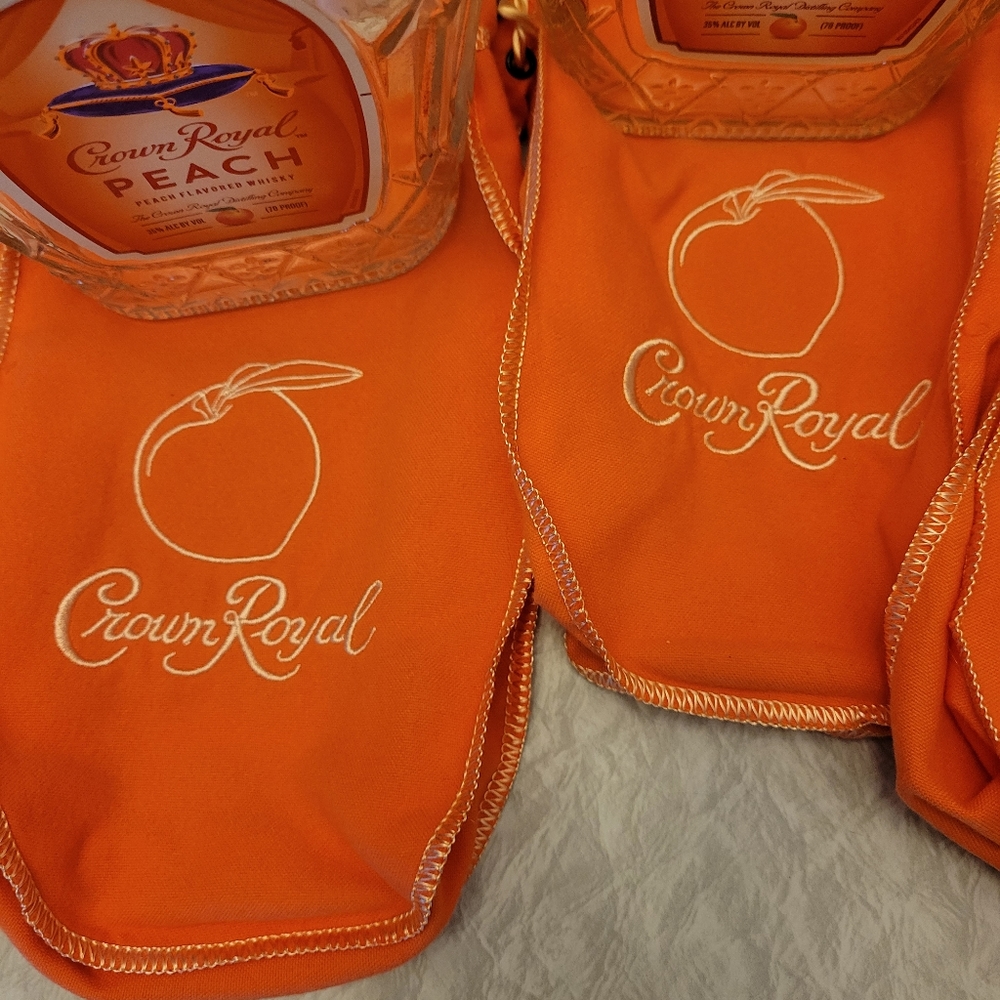 5 Peach Crown Royal sets (empty) - Picture 7 of 8